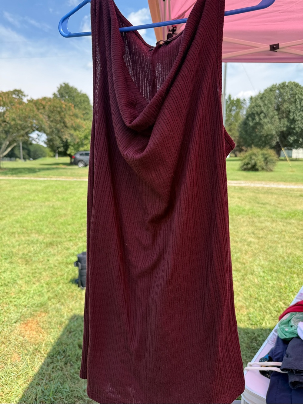 Sleeveless maroon Lane Bryant Dress Shirt 22/24